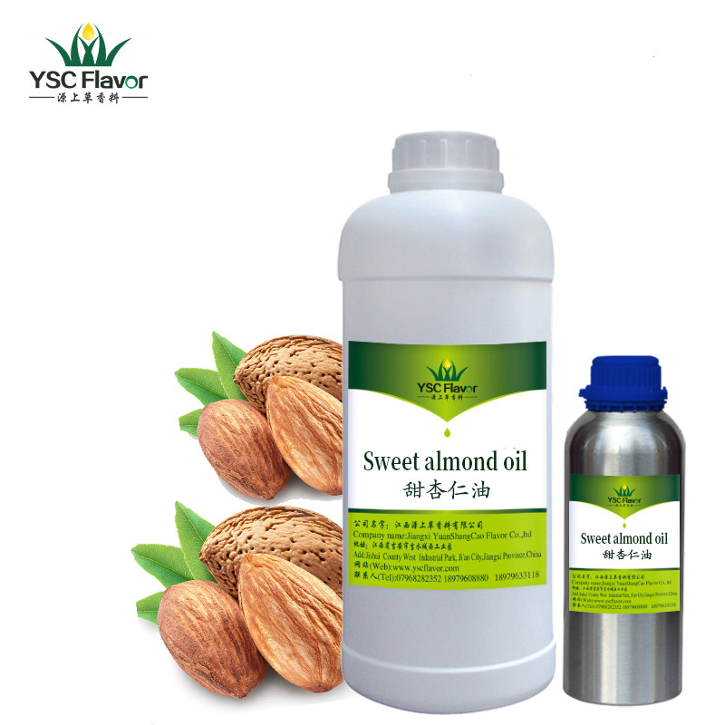 100% pure natural cold pressed organic sweet almond oil for skin care and massage